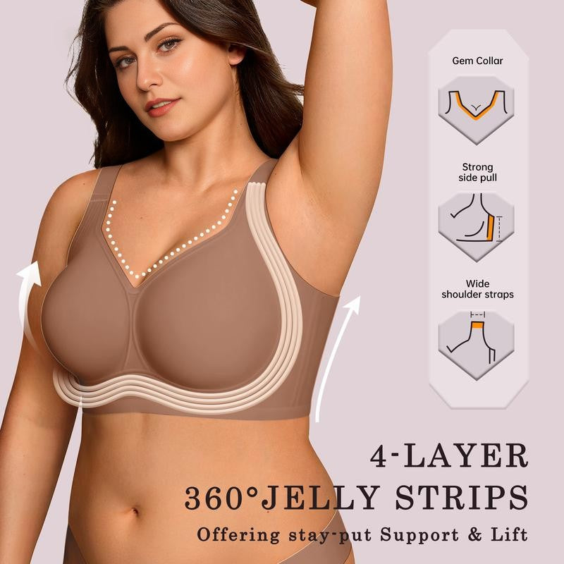 Comfortable Wireless Full Coverage Jelly Smoothing Bra