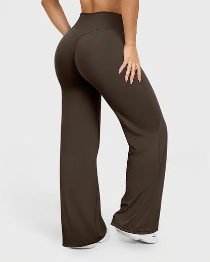 High-Waisted Elastic Wide-Leg Lounge Yoga Pants