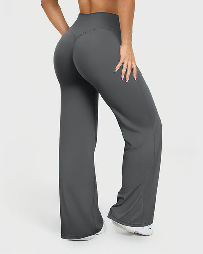 High-Waisted Elastic Wide-Leg Lounge Yoga Pants